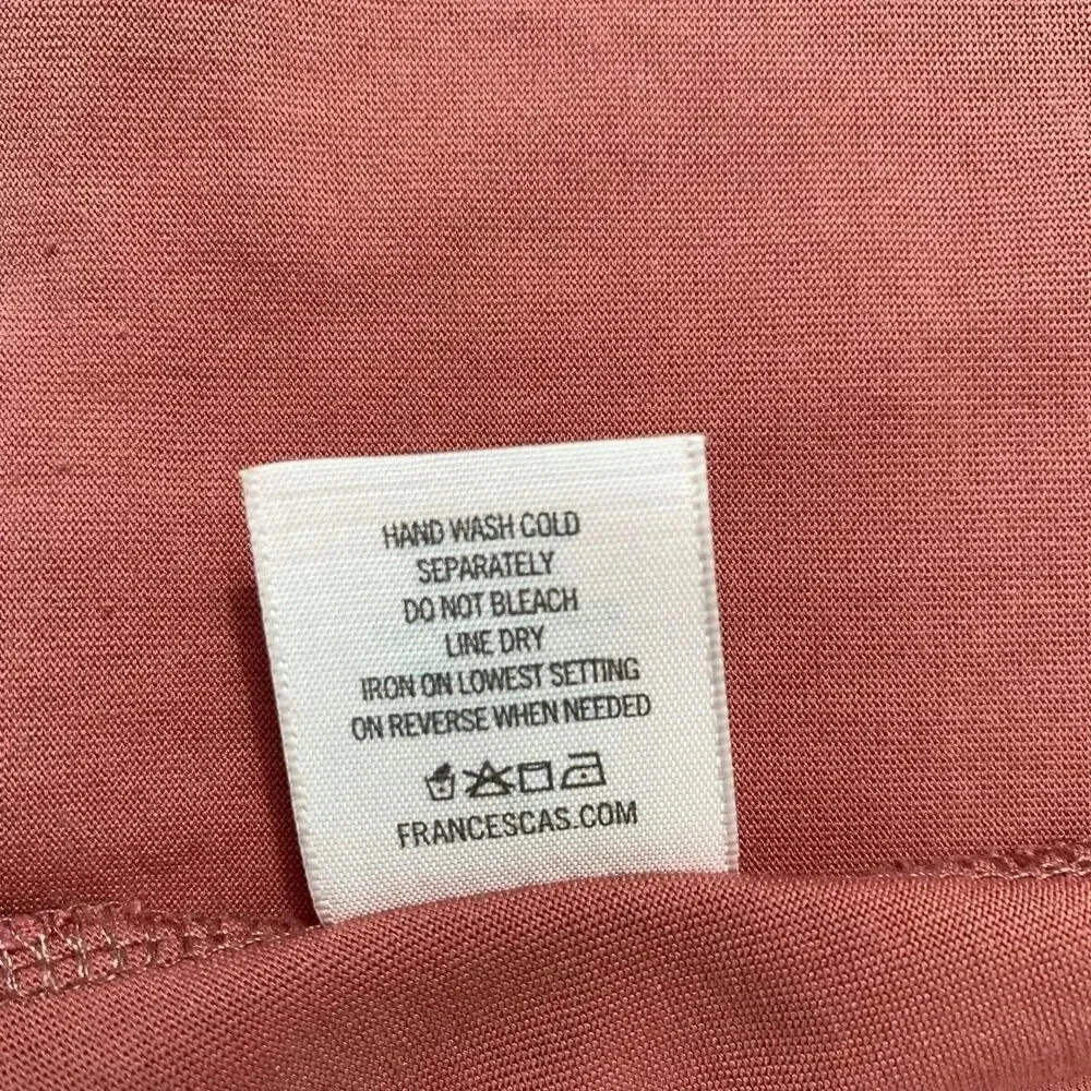 Mi ami Francescas Asymmetrical Embroidered Open Cardigan Tunic Sweater  M Rose